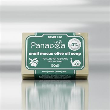 Natural Anti-Aging Olive Oil Soap with Snail Mucus Silver Panacea 3 by Escargot de Crete