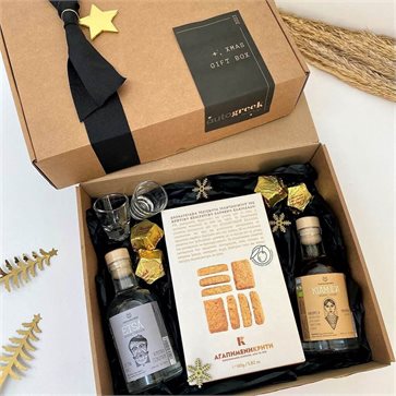Winter Nights' Organic Tsikoudia & Rakomelo - Christmas Corporate Gift Box