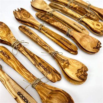 Engraved Logo in Wooden Spoons Conference Greek Gift