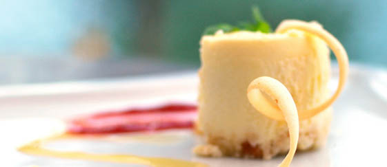 Cheesecake with olive marmalade