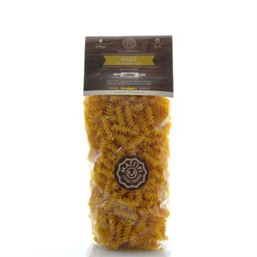 Cretan fussili pasta with tourmeric