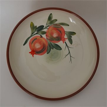 Ceramic Handmade Fruit Bowl 'POMEGRANATE' 30cm Limberidis Ceramics
