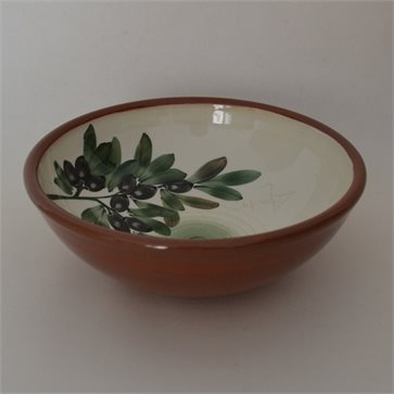 Ceramic Handmade Salad Bowl 'OLIVE' 23cm Limberidis Ceramics