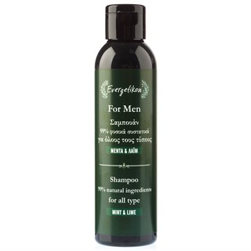 Natural shampoo for men with mint and lime Evergetikon