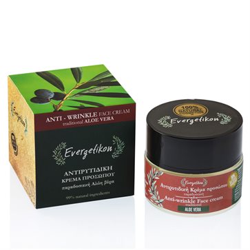 Anti-wrinkle face cream with Cretan Aloe Vera by Evergetikon