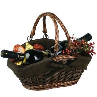 Brown Gift Basket for Christmas Gifts