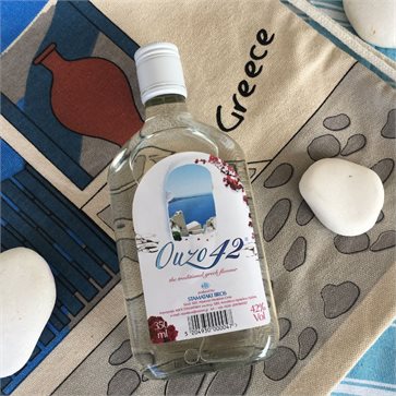 Ούζο 42 πλακέ φιάλη 350ml STAMATAKI BROS 0,7L