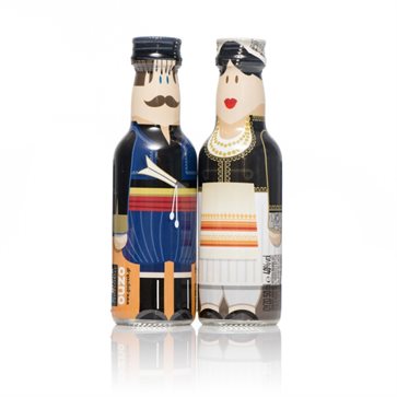 Ouzo GoGreek Cretan Couple Miniatures 2x50ml