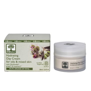 Bioselect Βιολογική Ενυδατική κρέμα ημέρας για λιπαρές & μικτές επιδερμίδες 50ml