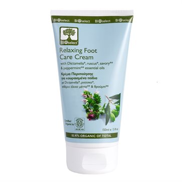 Bioselect Organic Relaxing Foot Cream Βιολογική Κρέμα για ταλαιπωρημένα πόδια 200ml