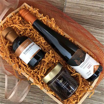Cretan Gift Set with Sweet Wine, Honey & Rakomelo