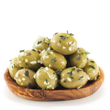 Green Olives with Garlic and Basil - Ellie