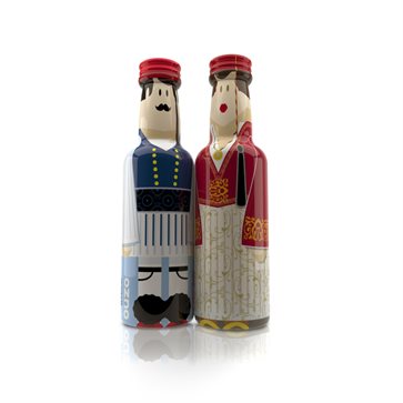 Ouzo GoGreek Greek Couple Miniatures 2x50ml