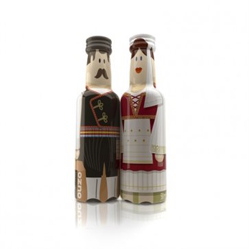 Ouzo GoGreek Mykonos Couple Miniatures 2x50ml