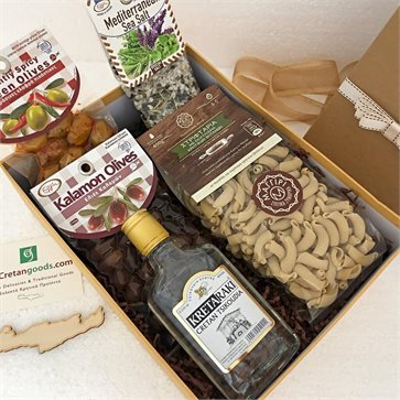 Cretan Gift Box - Tsikoudia and Cretan Delies
