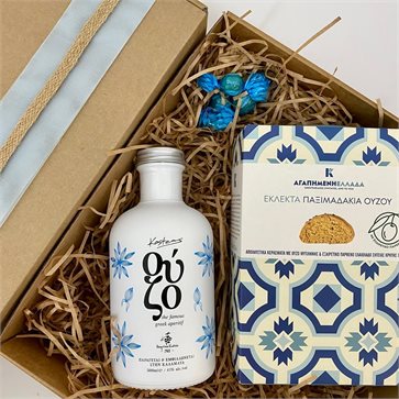 Greek Gift Set - Ouzo, Ouzo Biscuits