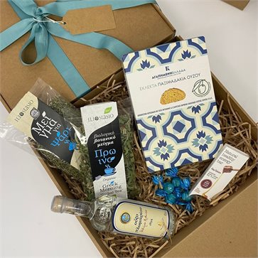 Greek Gift - Ouzo, Ouzo Biscuits, Herbs