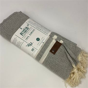Petseta Grey Woven Beach Towel