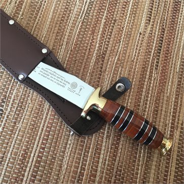 Luxurious Cretan Knife with Leather Handle 27cm