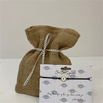 Gift Pouch with Evil Eye Bracelet