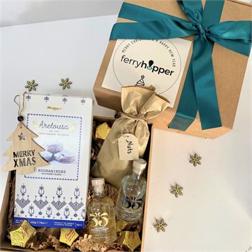 Aretousa's Kourabie and 35N Tsikoudia - Christmas Corporate Gift Box
