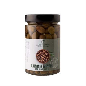 Mini Black Olives - Savouidakis Cretan Products