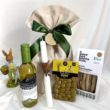 Olive Green | Easter Corporate Gift with Greek Easter Candle
