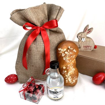 Easter Corporate Gift with Greek Tsoureki & Cretan Raki