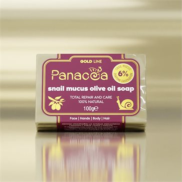 Natural Anti-Aging Olive Oil Soap with Snail Mucus Gold Panacea 3 by Escargot de Crete