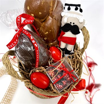 The Cretan | Easter Gift with Chocolate Eggs & Greek Tsoureki