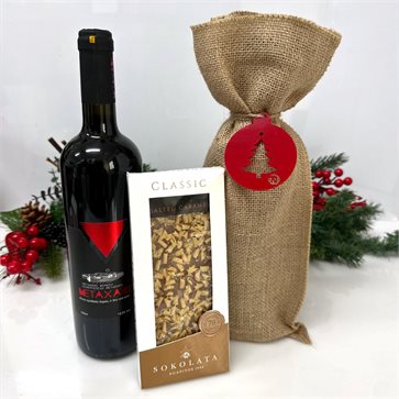 Metaxari Wine & Chocolate Christmas Gift Pouch