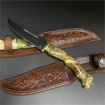 Kriyos (Ram's Head) Luxurious Cretan Knife Carved