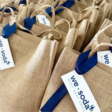 Jute Bag with Branded Card Conference Gift