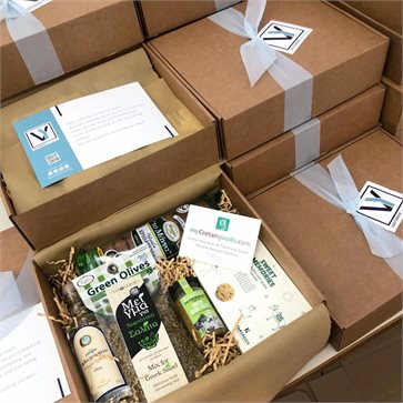 Gift Box with Greek Products for Yachting Company