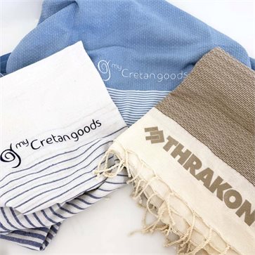 Beach Towel with Embroidered Logo