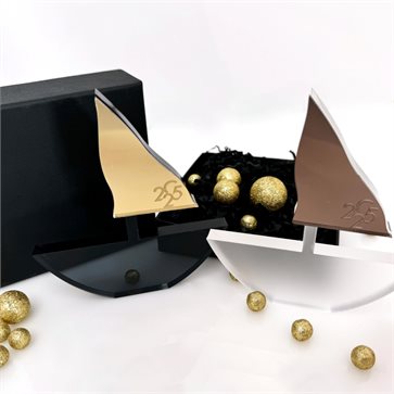 Premium Plexiglass Boat Charm - Christmas Corporate Gift